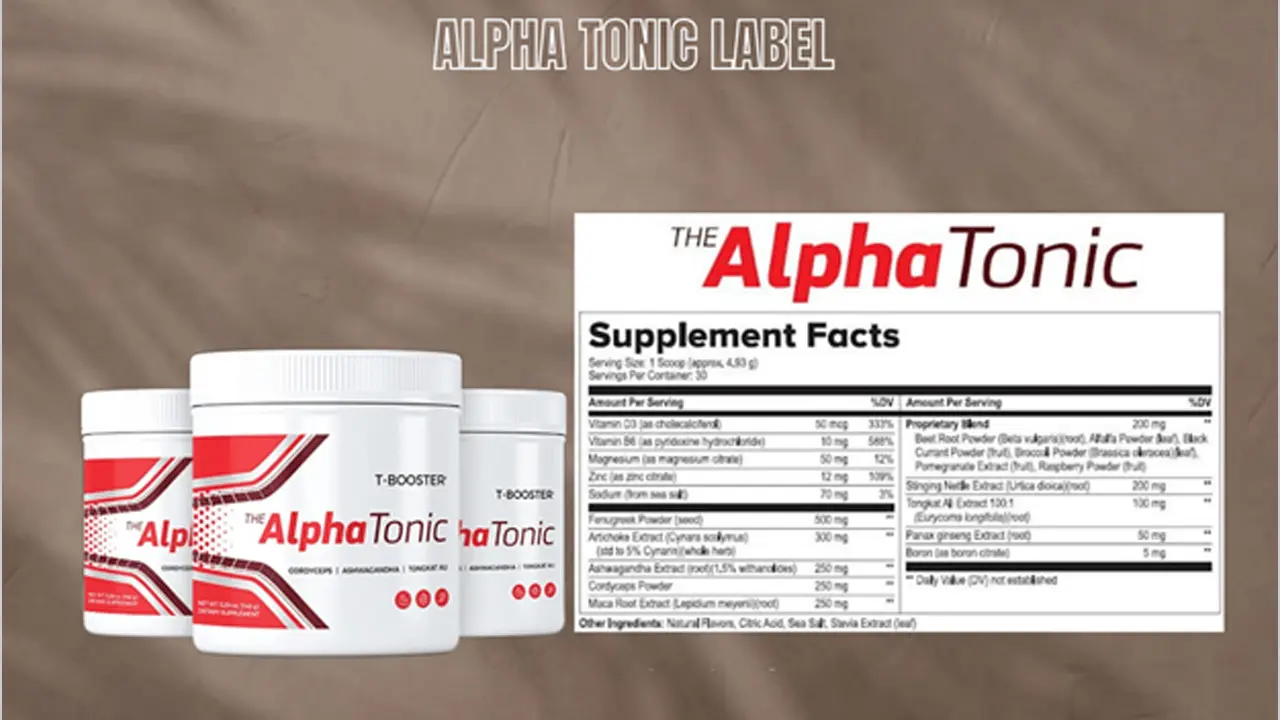 Alpha Tonic - Supplement Facts